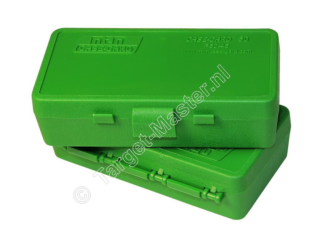 MTM P50-45 Flip-Top Ammo Box GREEN content 50